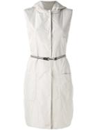 's Max Mara - Hooded Shell Gilet - Women - Polyester - 42, Nude/neutrals, Polyester