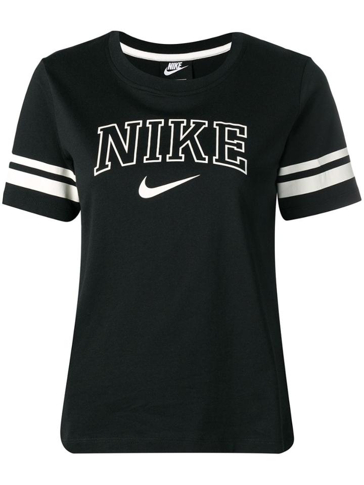 Nike Striped Logo T-shirt - Black