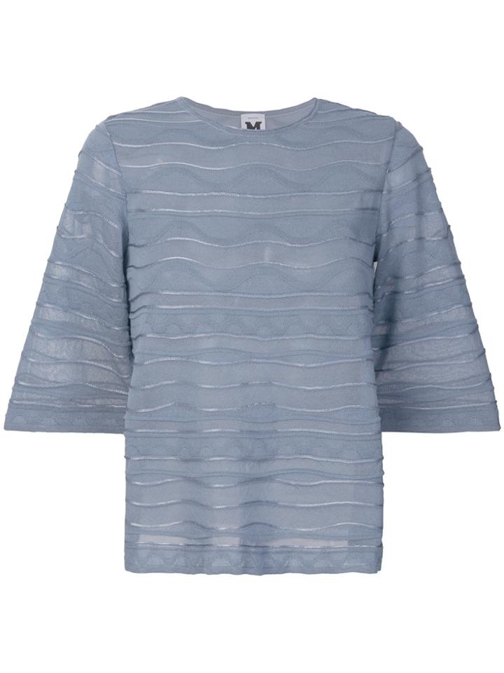 M Missoni Shortsleeved Sweater - Blue