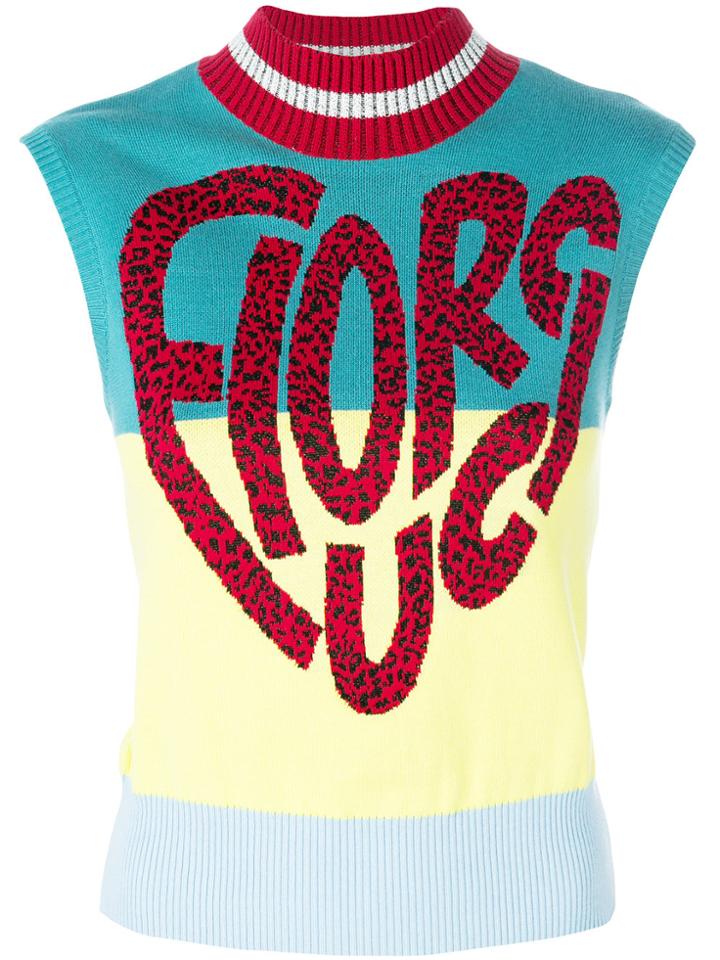 Fiorucci Sleeveless Logo Sweater - Multicolour