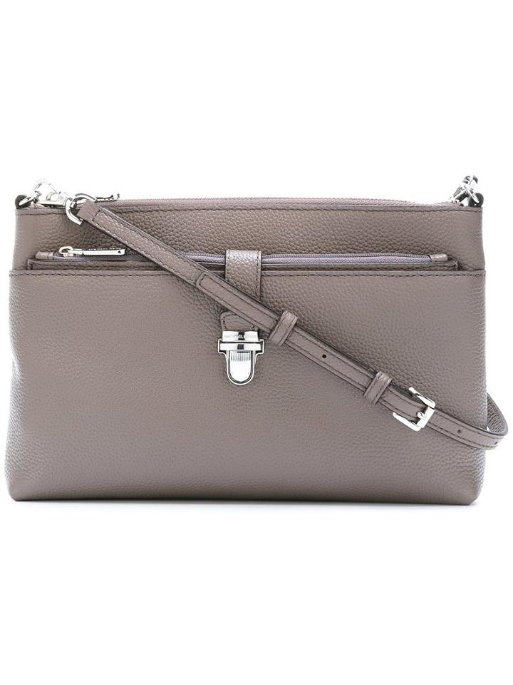 Michael Michael Kors Mercer Crossbody Bag, Grey, Calf Leather