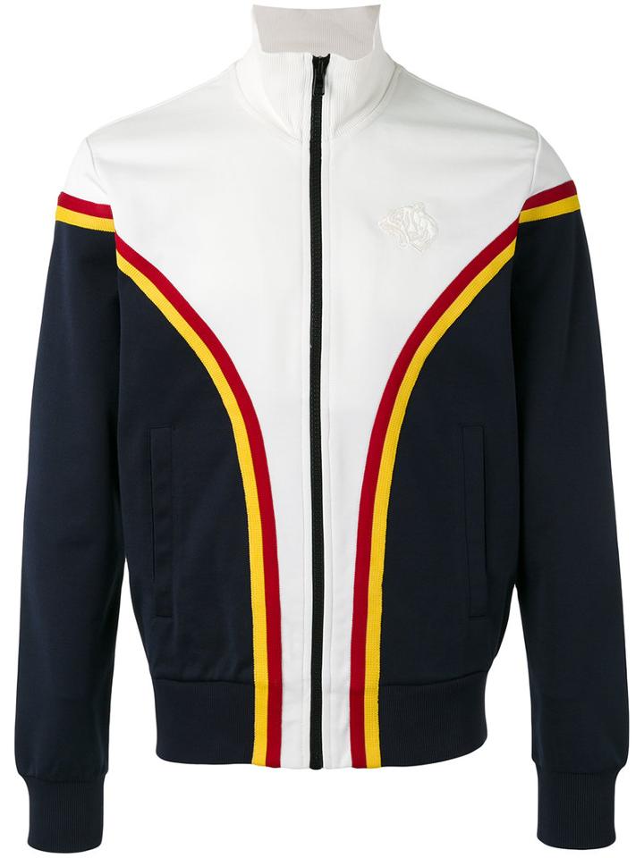 Just Cavalli Colour Block Jacket, Men's, Size: Large, White, Polyester/cotton