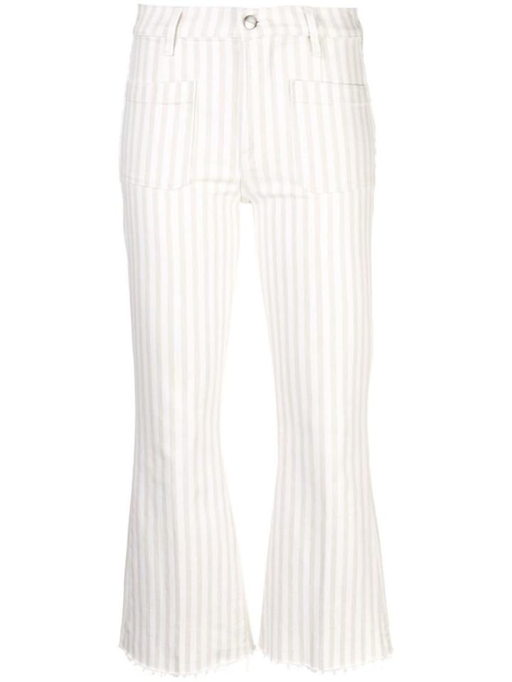 Frame Cropped Striped Jeans - Courtyard