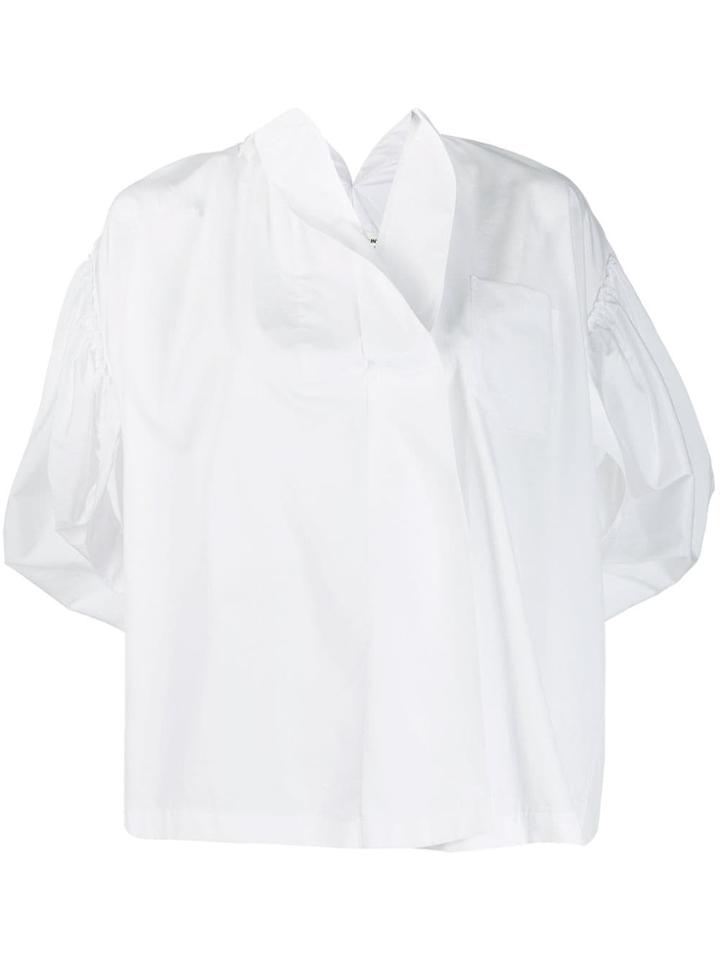 Junya Watanabe Oversized V-neck Blouse - White