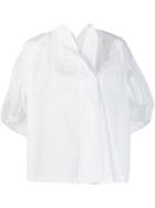 Junya Watanabe Oversized V-neck Blouse - White