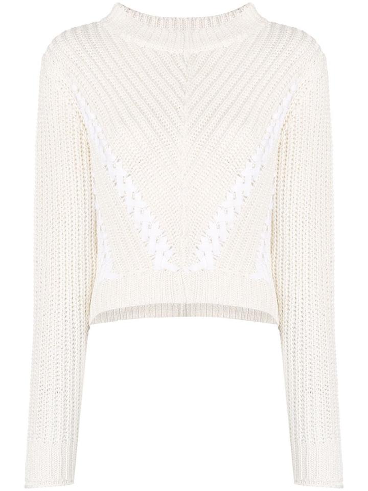 3.1 Phillip Lim Cropped Knitted Jumper - White