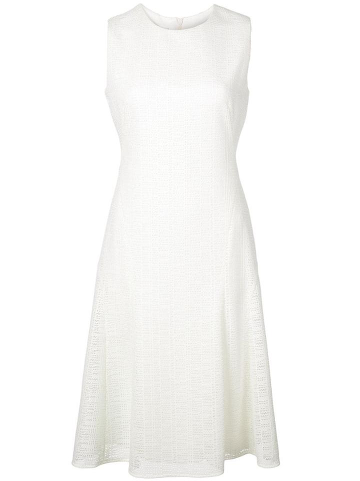 Akris Punto Woven Fit-and-flare Dress - White