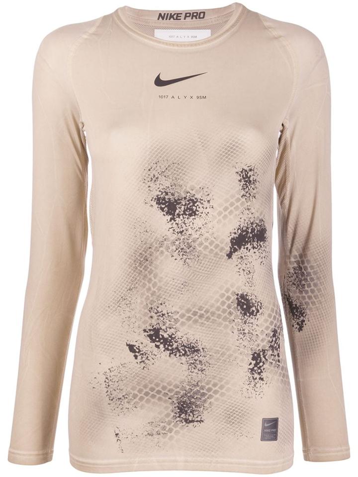 1017 Alyx 9sm X Nike Printed Long-sleeve Top - Neutrals
