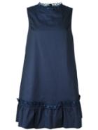 Twin-set Sleeveless Peplum Dress, Women's, Size: 46, Blue, Cotton/spandex/elastane/polyamide