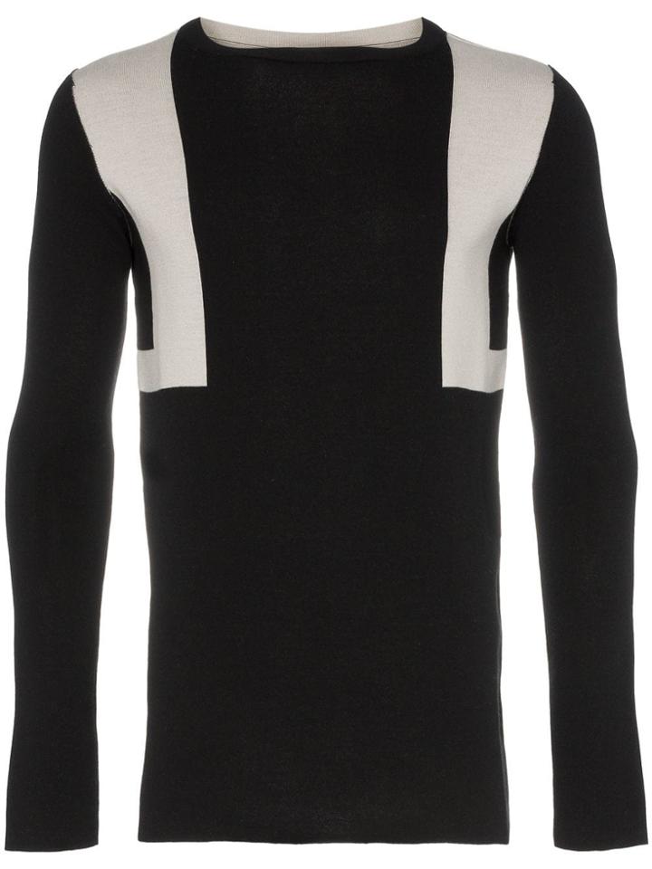 Rick Owens Babel Biker Level Cotton Jumper - Black