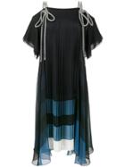 Chloé Tie Rope Pleated Dress - Black