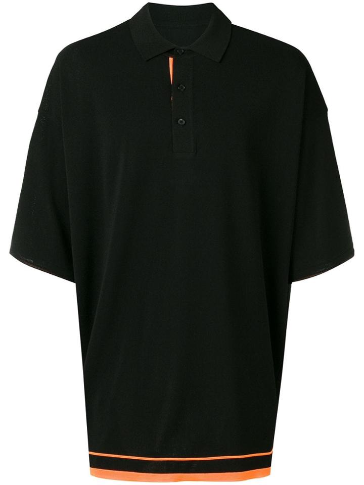 Juun.j Oversized Polo Shirt - Black