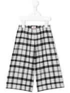 Il Gufo Checked Print Trousers, Girl's, Size: 12 Yrs, White