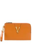 Versace Virtus Clutch Bag - Brown
