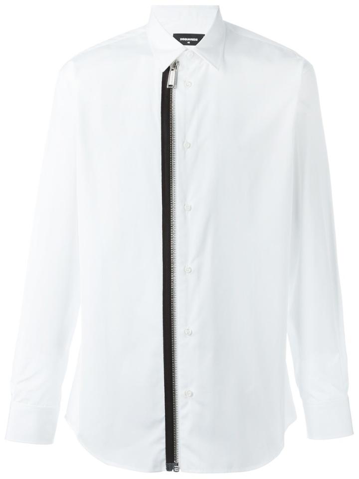 Dsquared2 Zip Placket Shirt - White