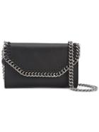 Stella Mccartney Chain-trim Clutch Bag, Women's, Black, Polyurethane/polyester/cotton