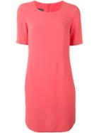 Emporio Armani Short Sleeve Dress, Women's, Size: 40, Pink/purple, Silk/polyester/acetate