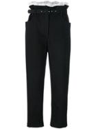 Isa Arfen Paper Bag Belted Trousers - Black