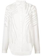 Maiyet - Line Detail Blouse - Women - Cotton/silk Organza - 0, White, Cotton/silk Organza