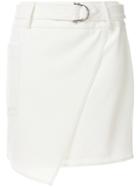 Dkny Asymmetric Belted Skirt - White