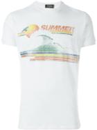 Dsquared2 Summer Print T-shirt, Men's, Size: Small, White, Cotton