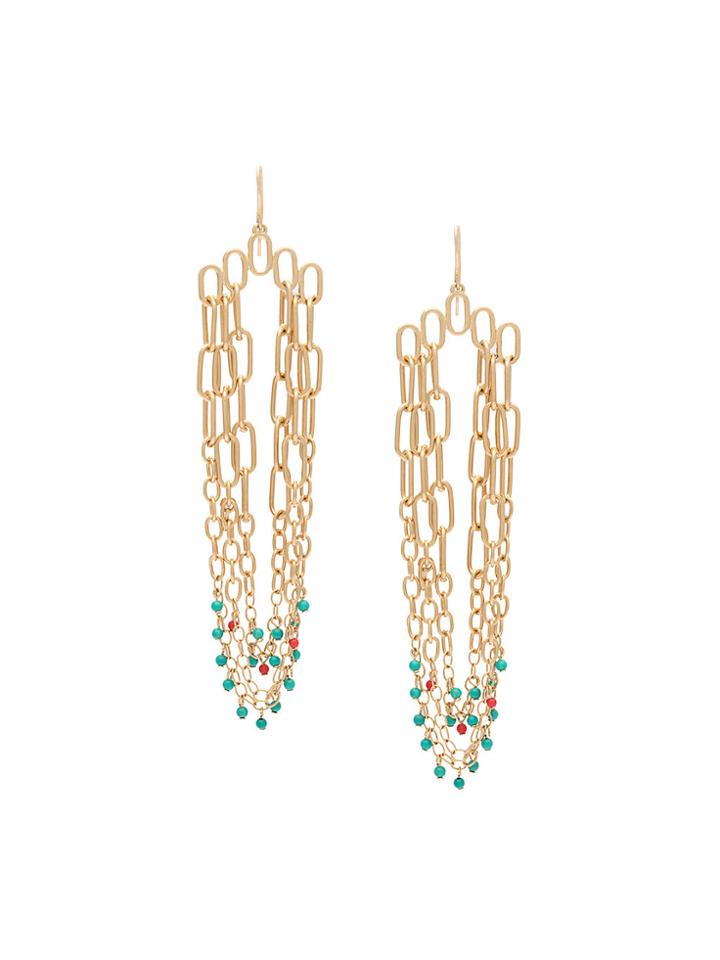 Aurelie Bidermann Dangling 'sioux' Earrings - Metallic