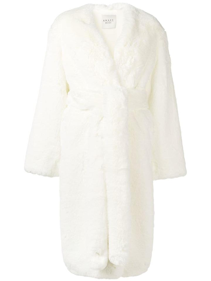 A.w.a.k.e. Faux Fur Coat - White