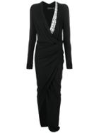 Alexandre Vauthier Embellished Neck Dress - Black