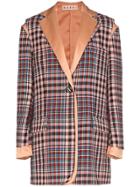 Marni Checked Button-down Blazer - Pink