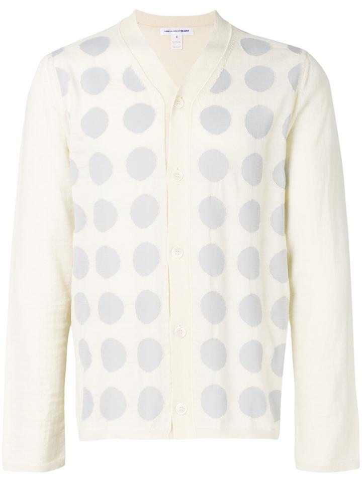 Comme Des Garçons Shirt Intarsia Button-up Cardigan - Nude & Neutrals