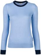 Moncler Contrast Trim Jumper - Blue