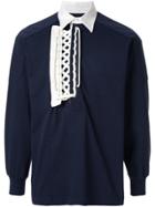 Facetasm Lace-up Detail Polo Shirt - Blue
