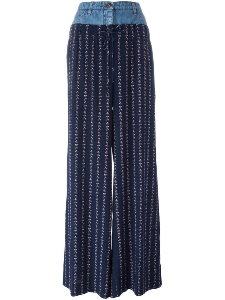 Chanel Vintage Denim Waistband Palazzo Pants