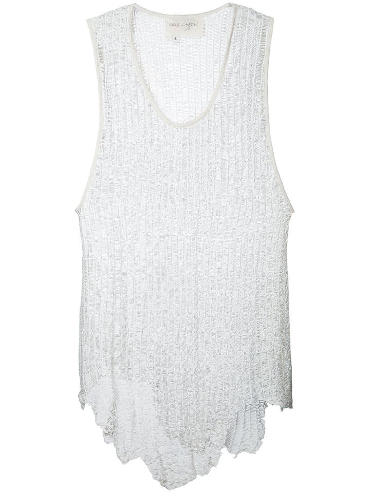 Greg Lauren - Tank Top - Women - Leather - 1, Nude/neutrals, Leather