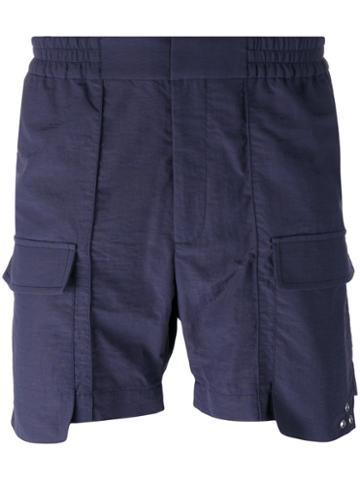 Var/city Side Pocket Track Shorts, Men's, Size: 46, Blue, Cotton/polyimide