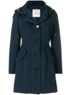 Moncler Zipped Fitted Coat - Blue