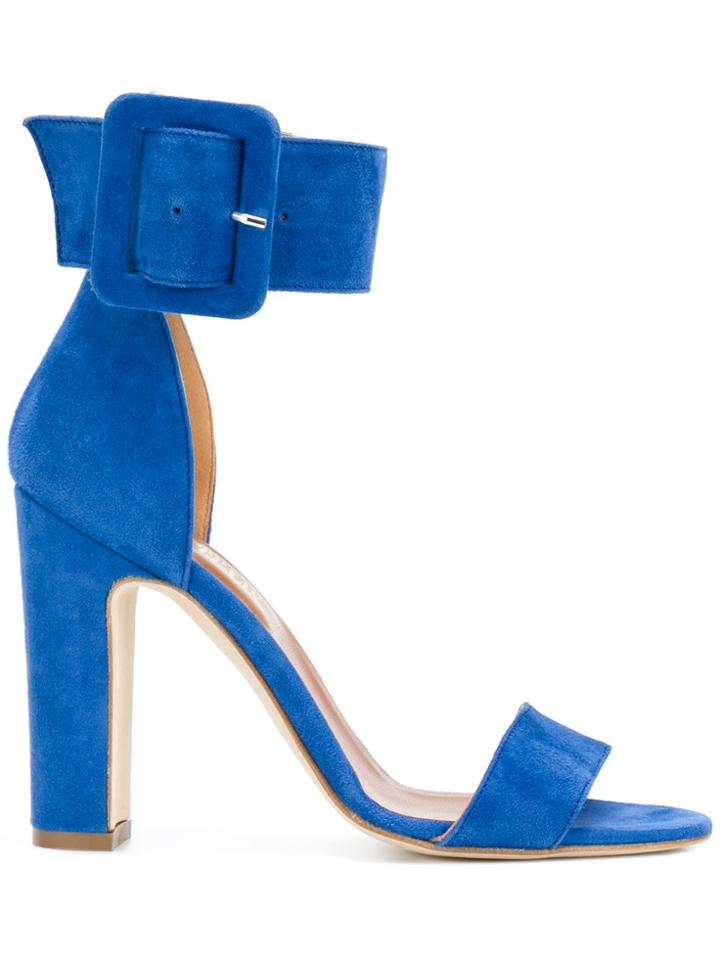 Paris Texas Buckle Ankle Strap Sandal - Blue