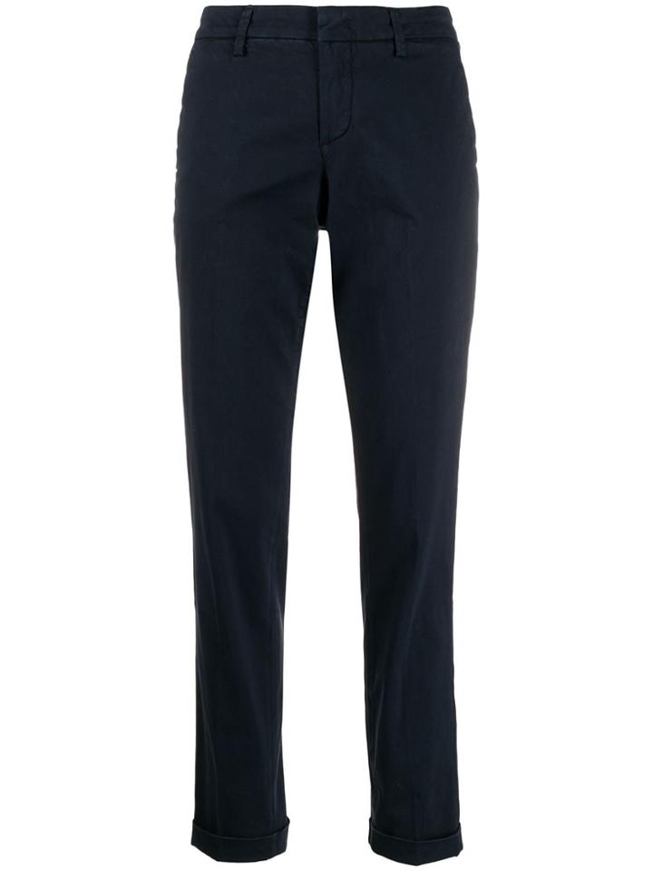 Fay Straight-leg Trousers - Blue