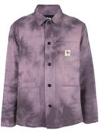 Stussy Printed Seersucker Shirt - Purple