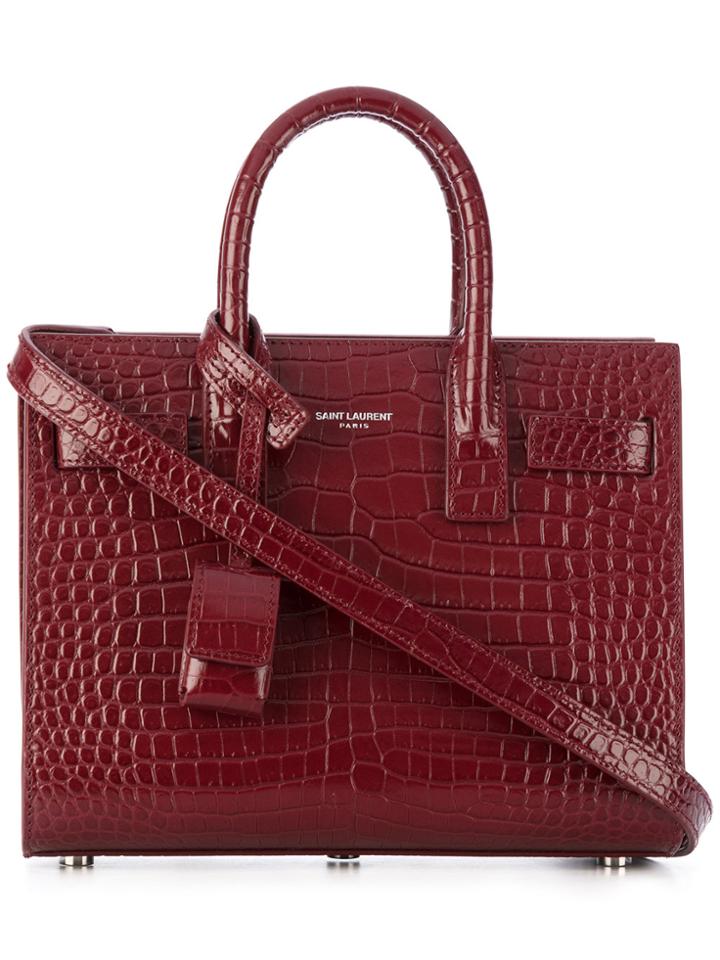 Saint Laurent Nano Sac De Jour Tote - Pink & Purple