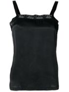 Bellerose Lace Trim Square Neck Cami Top - Black