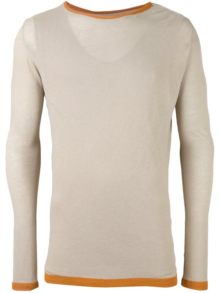 Water Longsleeved T-shirt, Adult Unisex, Size: Medium, Nude/neutrals, Cotton