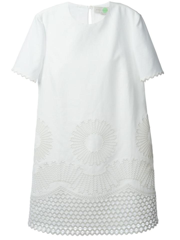 Stella Mccartney Embroidered Dress, Women's, Size: 42, White, Cotton/polyurethane/rayon
