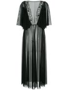 Tu Es Mon Trésor Rose Mesh Gown - Black
