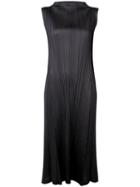 Pleats Please By Issey Miyake Sleeveless Dress, Women's, Size: 3, Black, Polyester