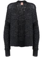 Nude Chunky Knit Cardi-coat - Black
