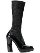 Prada Vintage 1990's Textured Boots - Black