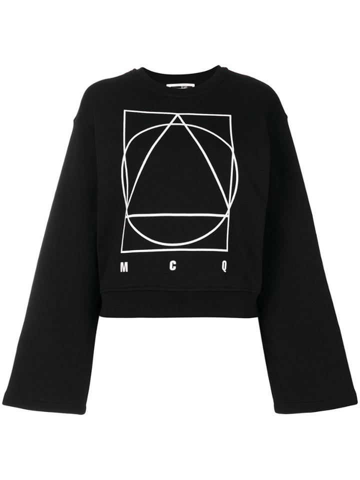Mcq Alexander Mcqueen Logo Print Sweatshirt - Black