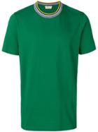 Marni Coloured Stripe Collar T-shirt - Green