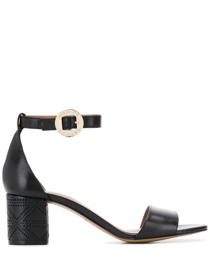 Emporio Armani Lace Heel Sandal - Black